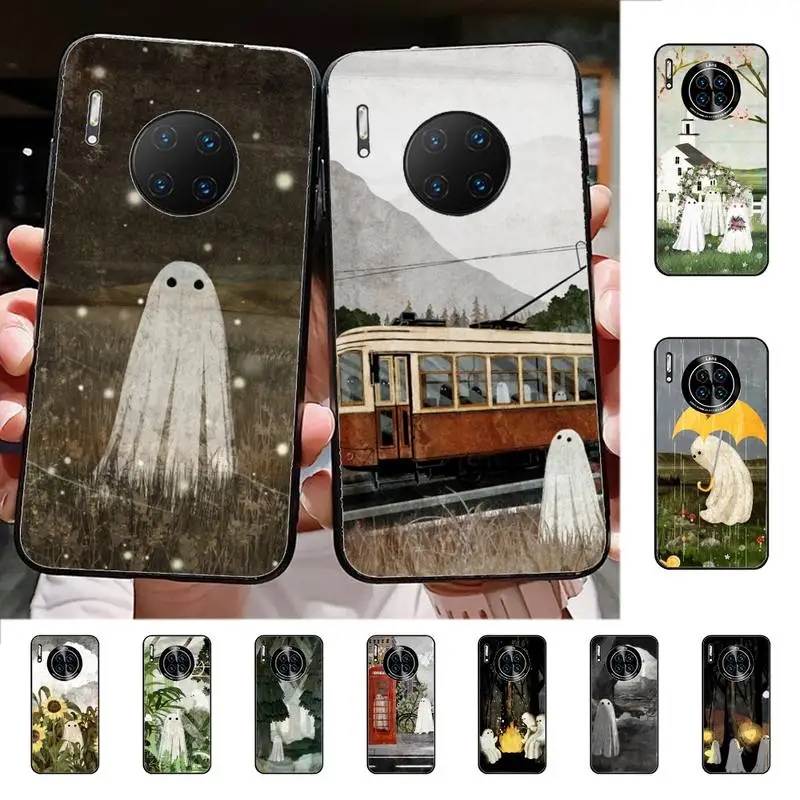 Cute Ghost Phone Case for Huawei Mate 20 10 9 40 30 lite pro X Nova 2 3i 7se