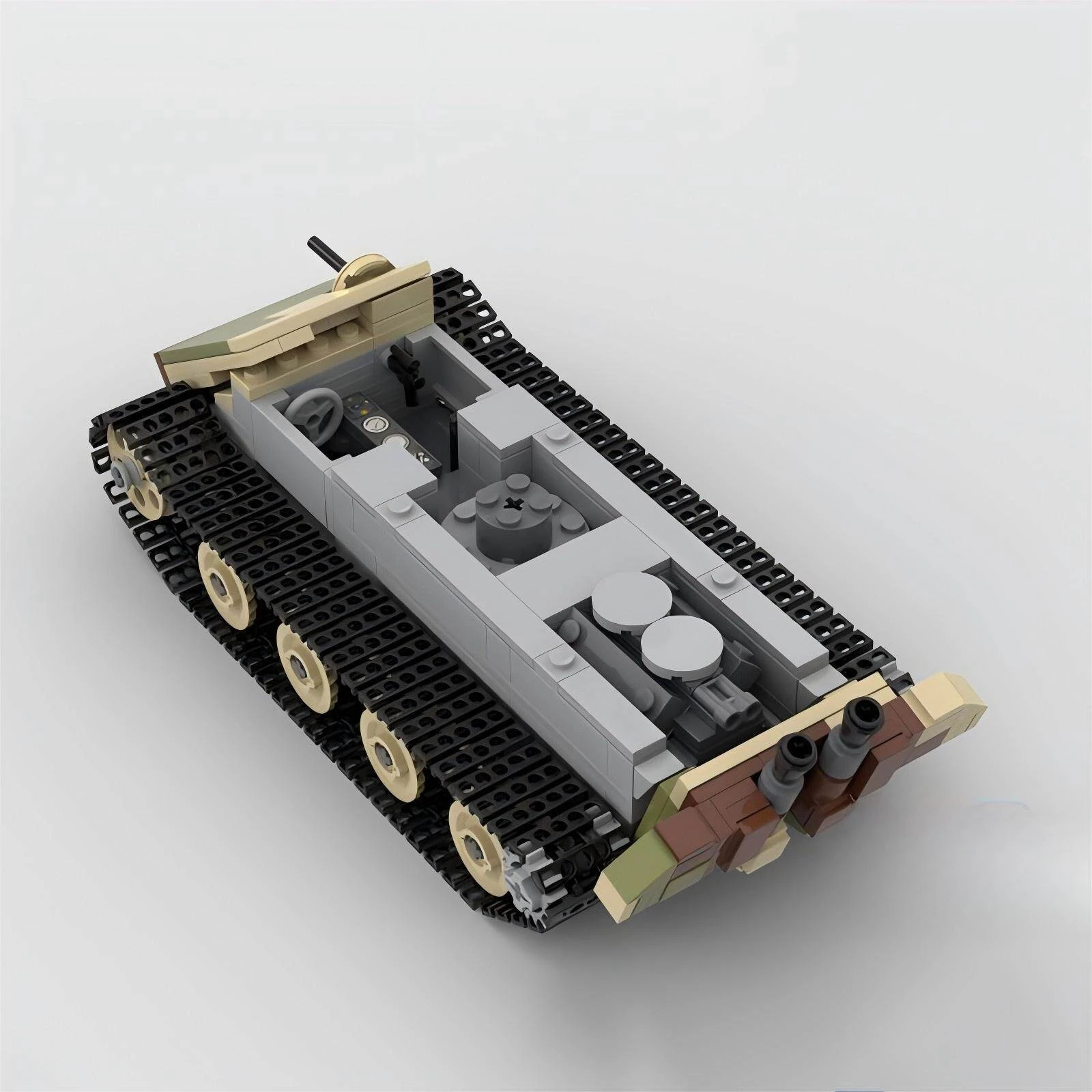 MOC Militär-Kriegsserie Angriffspanzer Baustein-Set Schwarzer Panther Panzermodell Kinder-Bausatz Spielzeug Erwachsenen-Jungen Geburtstagsgeschenke – Detail 7