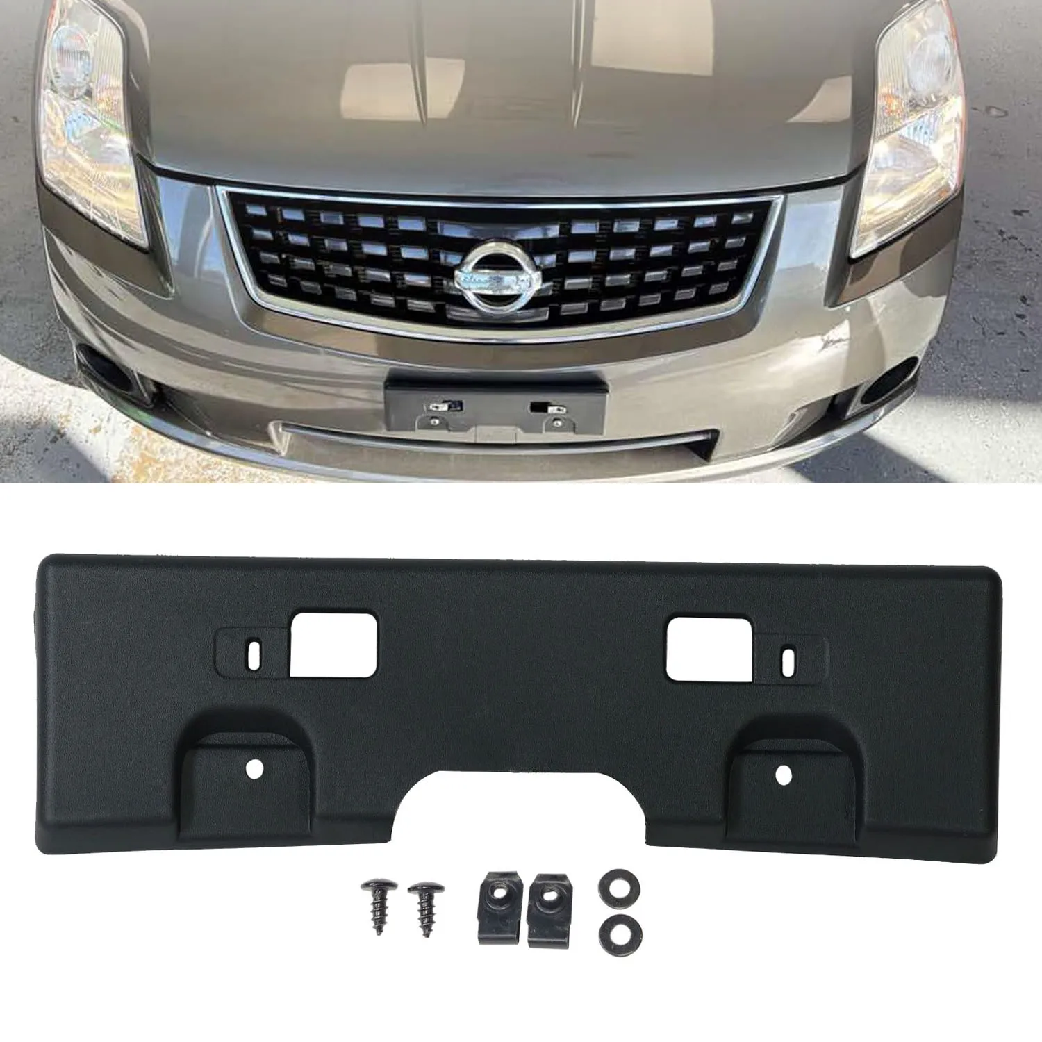 

Front License Plate Holder Mounting Bracket Tag Replacement For Nissan Sentra 2007-2012