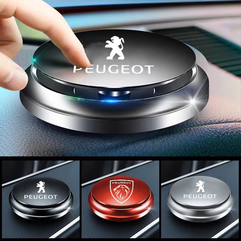 Car Metal Air Freshener Solid Perfume Rotaing Aromatherapy Decor For Peugeot 408 4008 308 3008 5008 508 2008 208 301 407 106 107