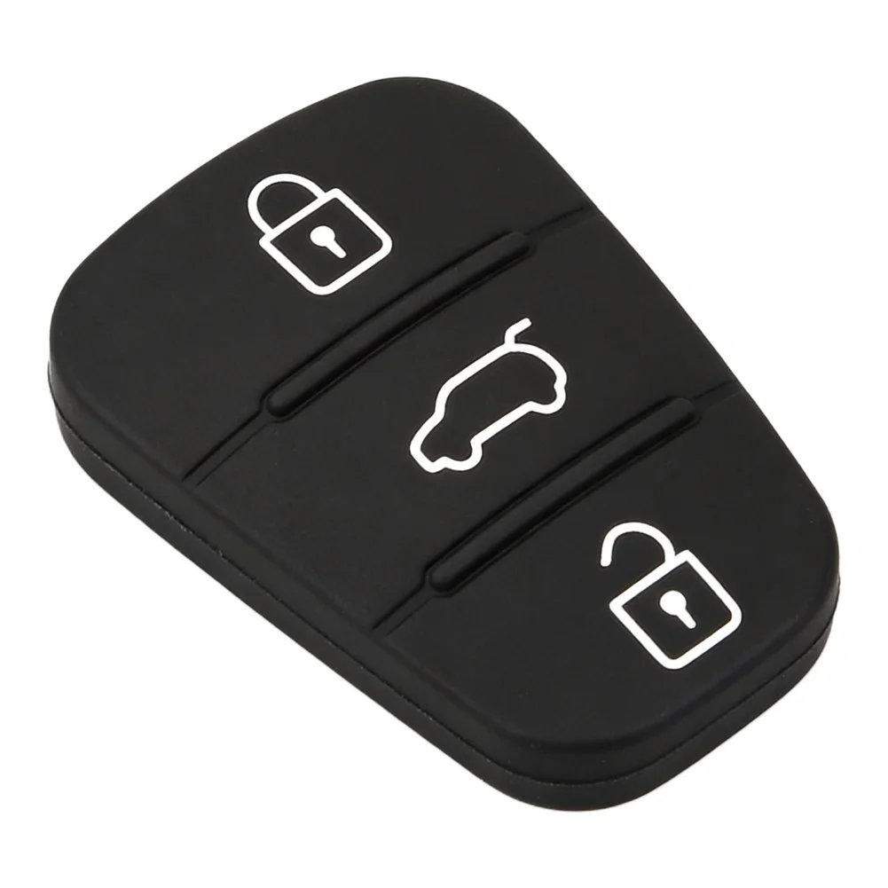 2pcs Remote Car 3-Buttons Key Fobs Case Rubber Shell Black Key Holder For Hyundai I10/I20/I30 For KIA Vehicle Accessories
