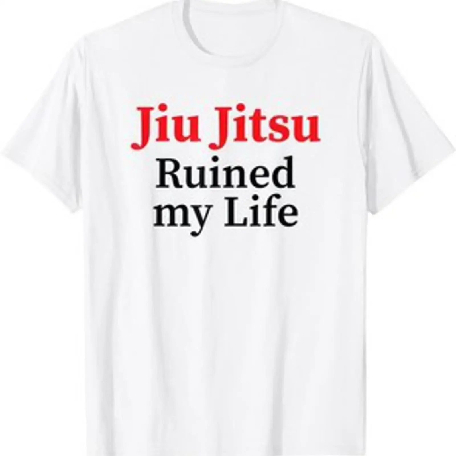 Lustiges T Shirt Jiu Jitsu Ruined My Life Kampfsport BJJ Grappling Fighter vintage Washed Soft fashion streetwear Unisex