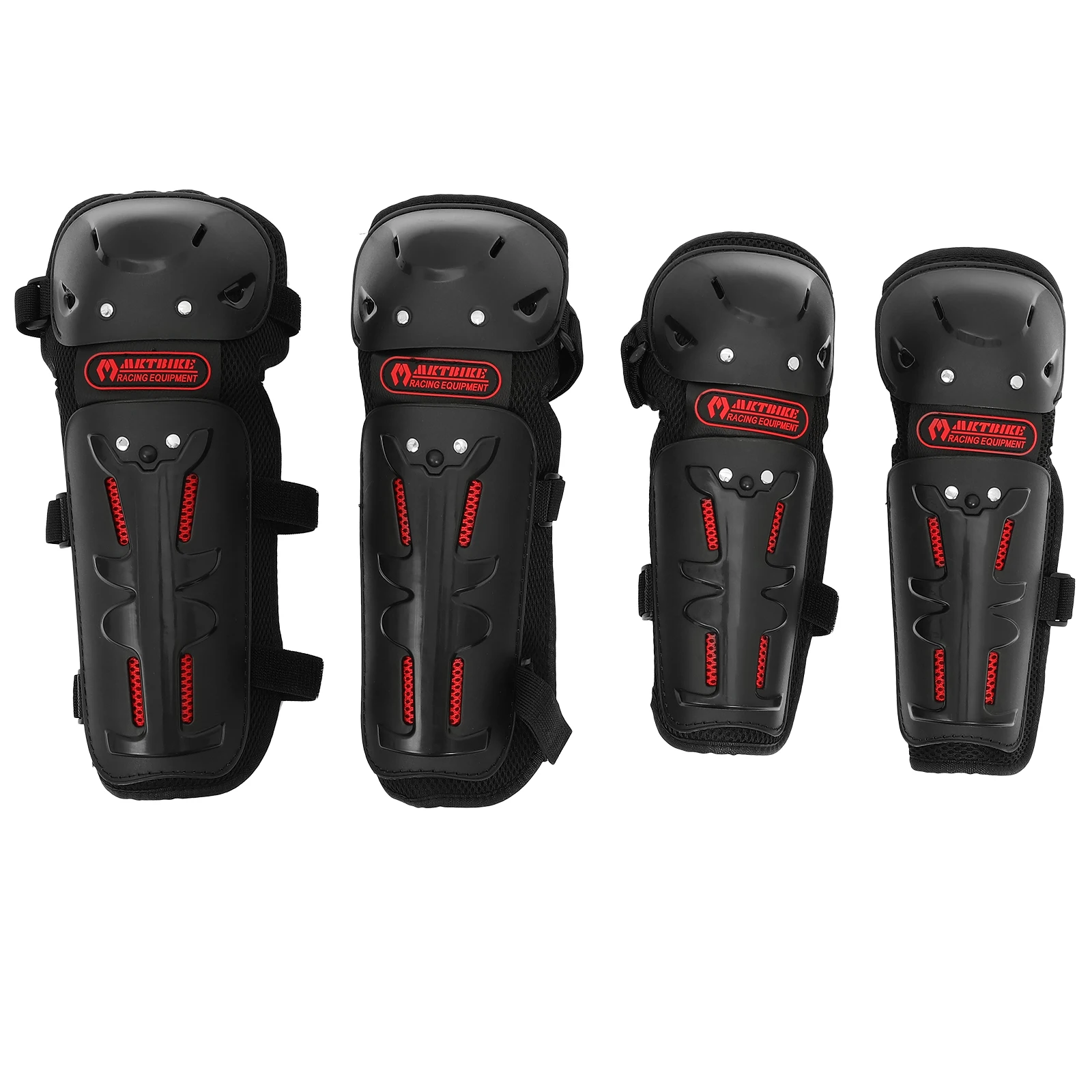 

4 Pieces Motorcycle Knee Elbow Pads Adult Knee And Shin Guards Riding Protective Gear Shin Guards Men Enhanced Comfort
