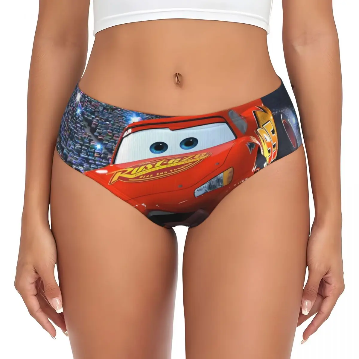 مخصص البرق ماكوين الذهاب 95 سراويل قصيرة لطيف المرأة الراحة تمتد الرسوم المتحركة الملابس الداخلية