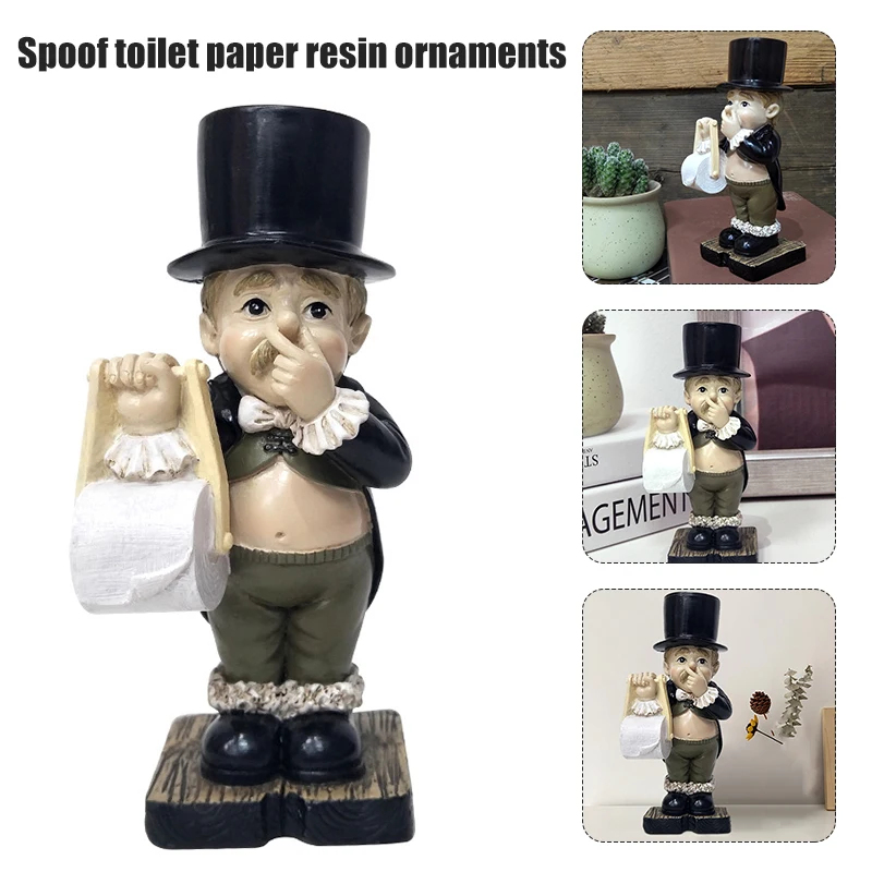 Toilette mit Rollenpapierhalter, modernes kreatives Harzornament, Notakei, umarmt Paar, Skulpturen, Heimdekoration, moderne romantische Liebe