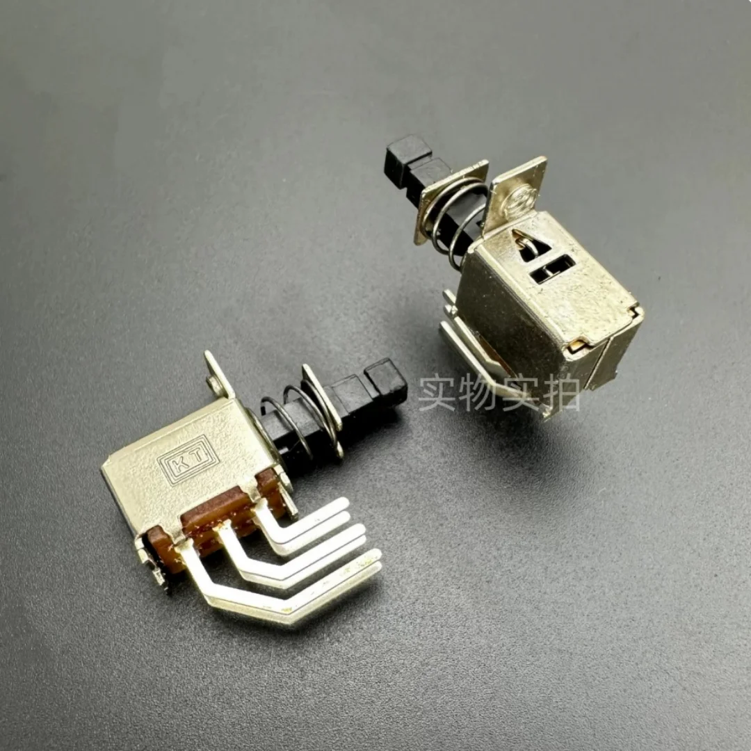 A03 straight key switch PS-22F02 6-pin curved foot self-locking switch black piano key button