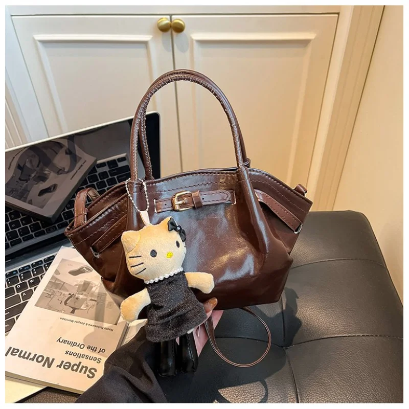 Верхняя женская большая сумка из телячьей кожи с модным винтажным легким мягким повседневным стилем El Salvador