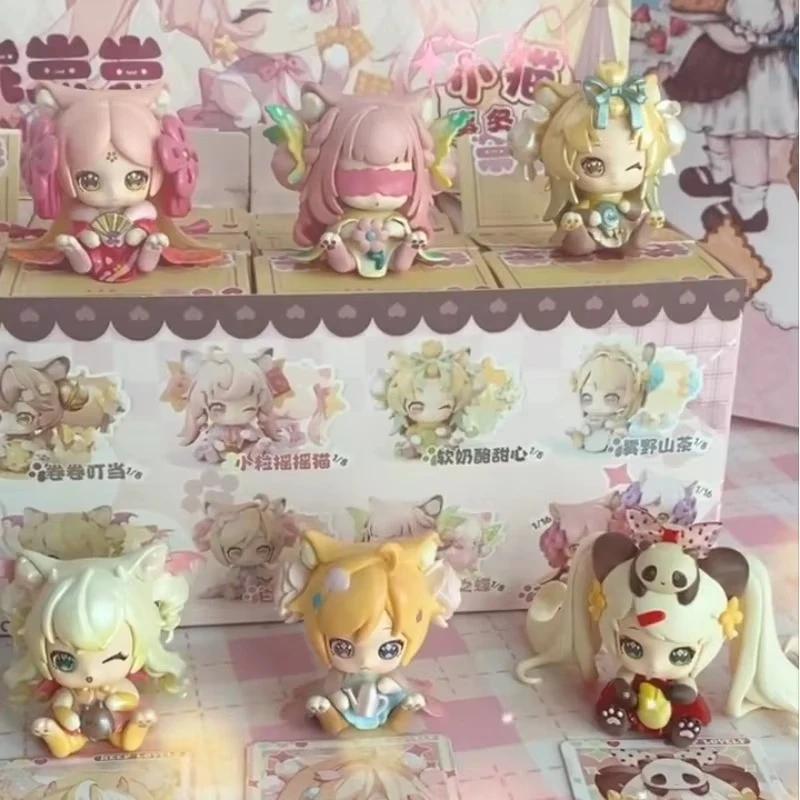 猫モニ子猫オフィスシリーズブラインドボックスフィギュアミステリーボックスかわいい子猫人形サプライズバッグ女の子の誕生日プレゼントのおもちゃカハミステリオサ