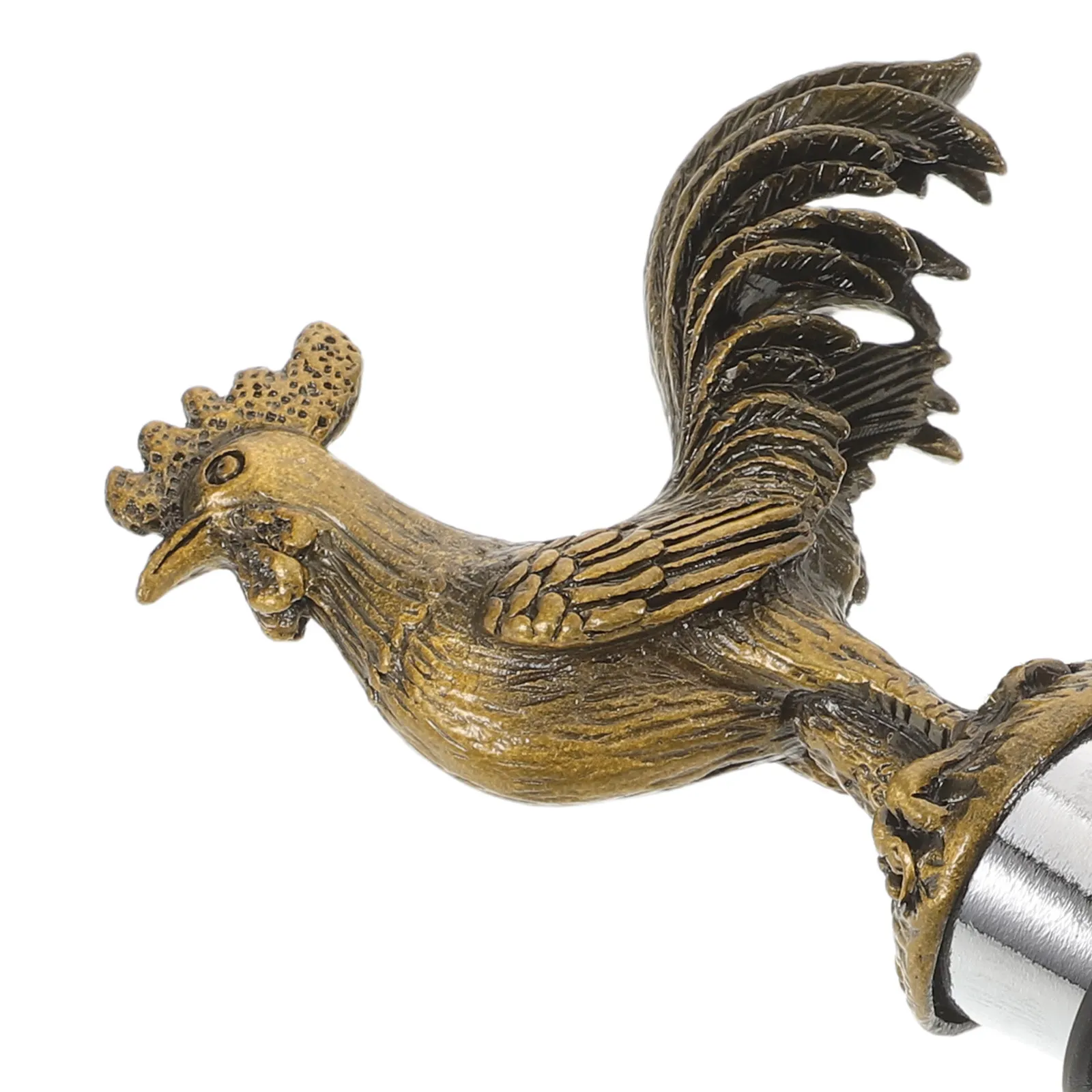 Rooster Bottle Stopper Metal Wine Stopper Decorative Animal Wine Plug Vacuum Seal Preserver for Holiday Gathering Christmas