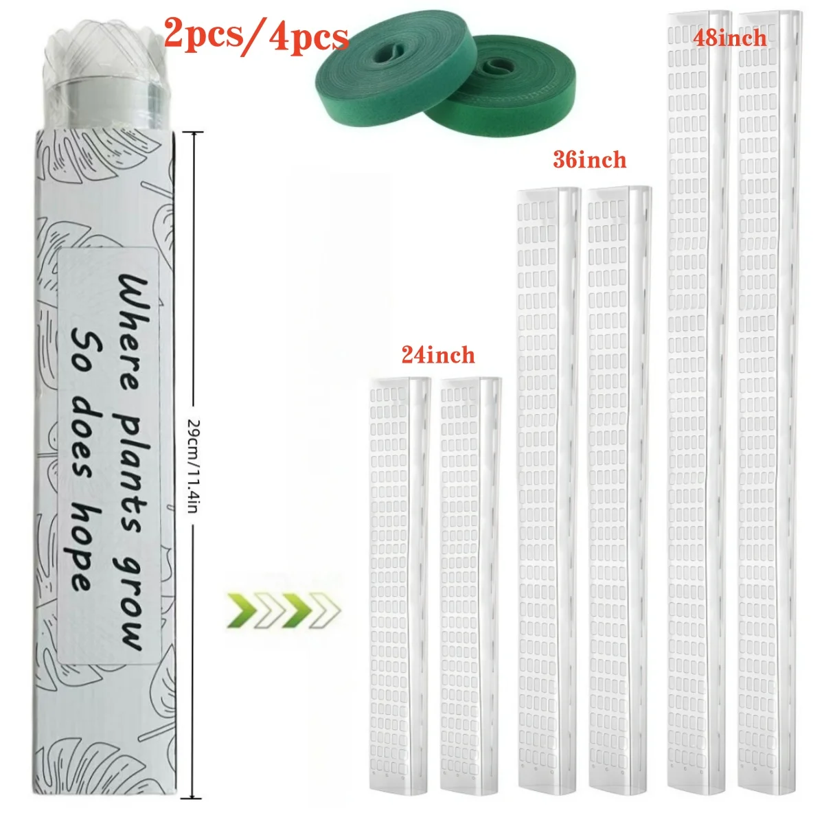 Stackable Plastic Moss Pole for Monstera Plant Climbing Totem Support with Plant Ties for Indoor Pothos Philodendron Houseplants