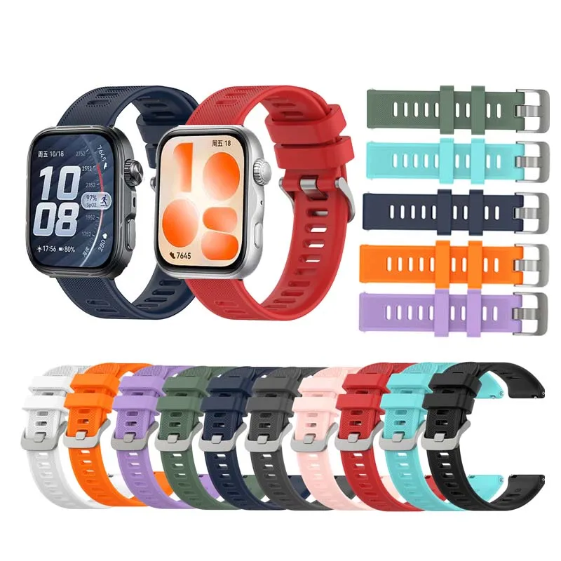 Bracelet Multicolor Sports Silicone Strap For Huawei Watch Fit 2 3 4 5 / Fit2 / Fit3 / Fit4 / Fit5 Pro
