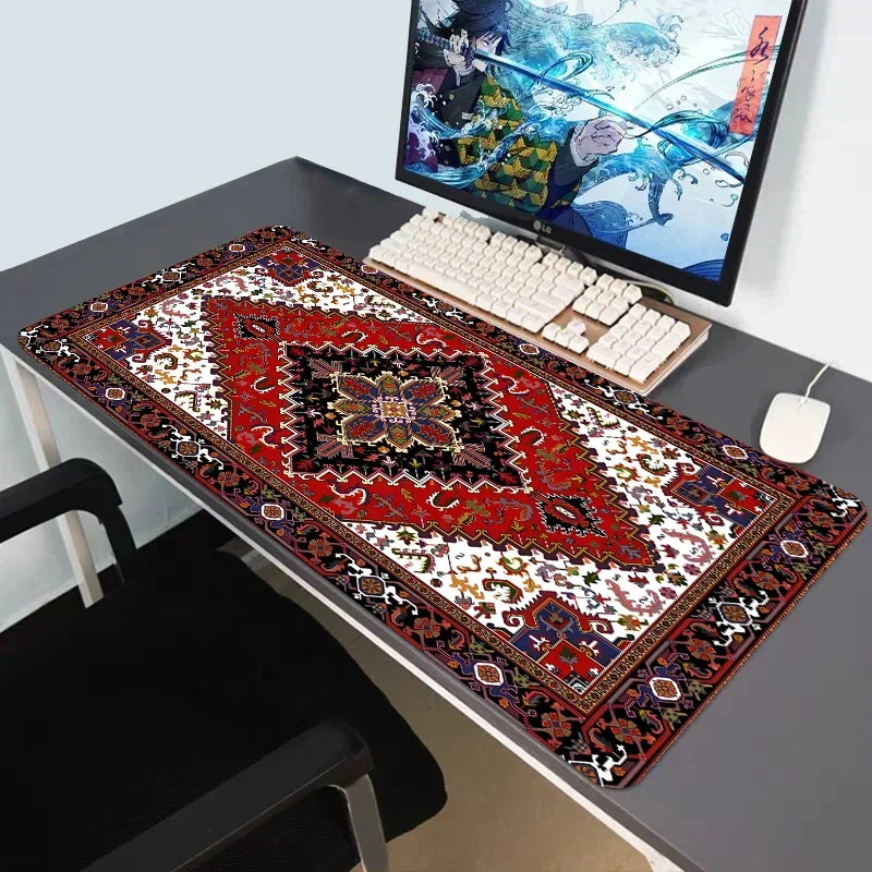 

Persian Rug Mouse Pad Gaming Accessories Mousepad Home Office Desk Mat Large Rubber Table Carpet Computer Mouse Mat 900x400mm