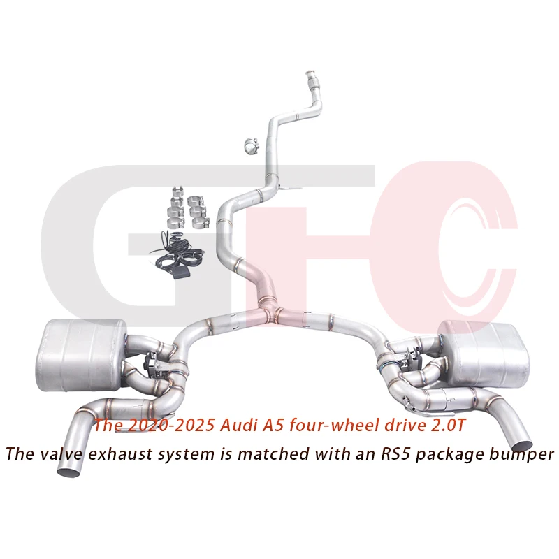 

[L]The Valve Muffler Exhaust System is applicable to the cat-back exhaust system of Audi A5 2.0T 2WD 4WD