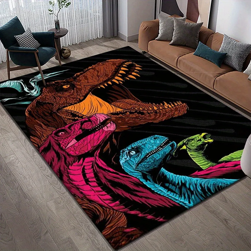 Tapete de Dinossauro para Decoração de Quarto, Tapetes de Chão, Tapete de Yoga, Acessórios para Fotografia, Tapete de Área, Presente de Aniversário, Tapete Externo, Decoração de Quarto