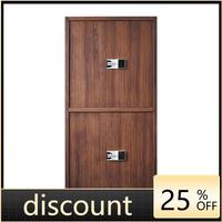 LTT all-steel wood grain transfer security cabinet electronic password lock fingerprint lock belt wheel filing cabinet