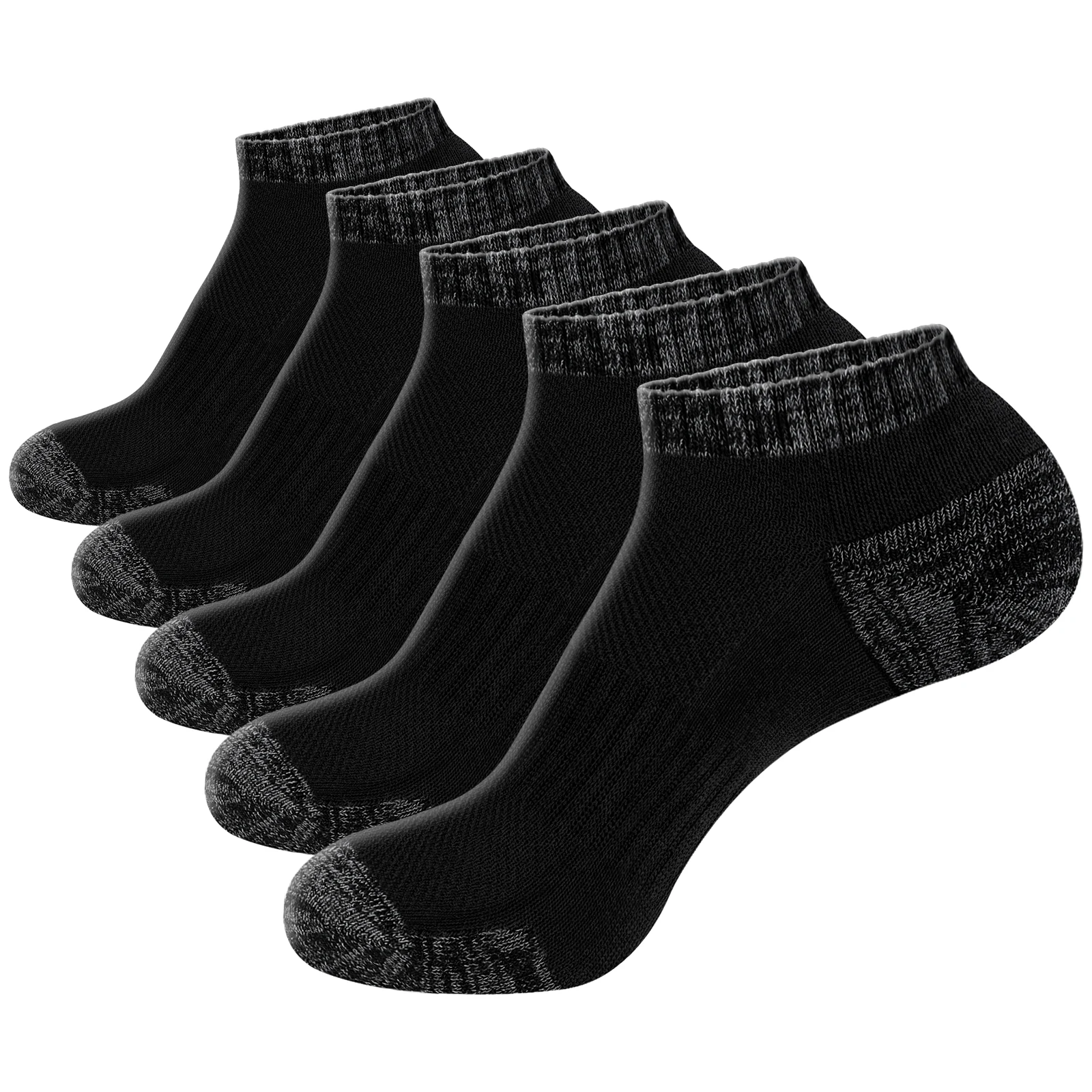 

5 Pairs Womens and Mens Invisible Socks Soft Breathable Low Cut Ankle Socks Daily No Show Socks Sneaker Trainer Socks