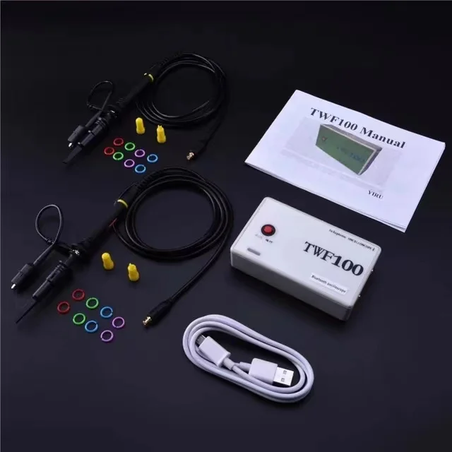 TWF100 Digital Mobile Oscilloscope 2 Channel 1MHz/S ADC Sampling Rate Support Android 4.0 Phone Logic Analyzer Oscillator