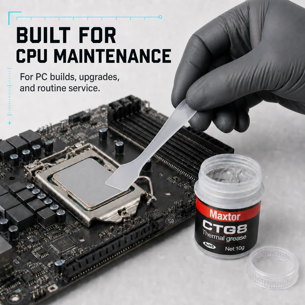 12.8W/mk Maxtor CTG8 20g Thermal Paste Heat Conduction Compound Silicone Grease For Computer PC Laptop CPU GPU Video Card Chips