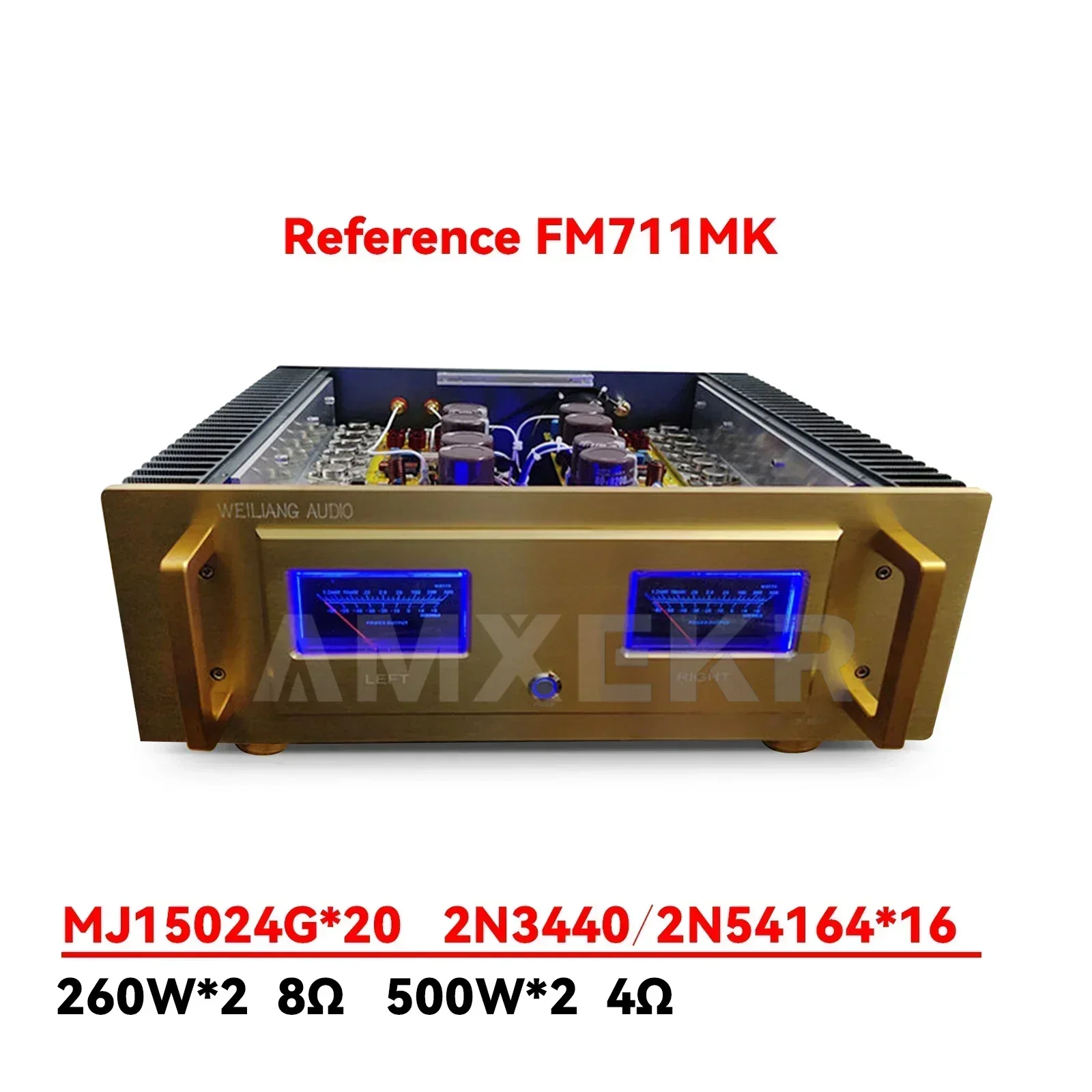 

AMXEKR Finished Hifi DIY FM711 Stereo 260W+260W Amplifier Beyond DarTZeel Sugden Amp