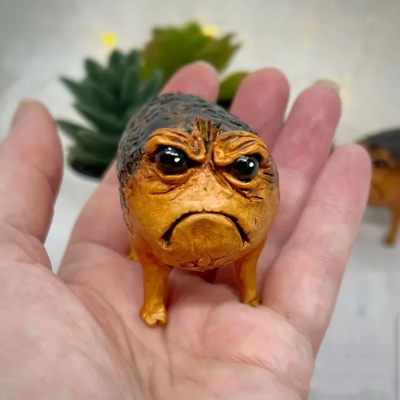 Einzigartige wütende afrikanische Regenfrosch-Bonsai-Accessoires, Harzstatuen – perfekt für Garten-, Outdoor- und Tischdekorationen