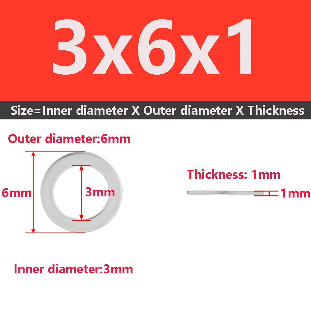 Aluminum Alloy Gasket M3 M4 M5 M6 M7 M8 M9 M10 M12 M13 M14 M15 M16 M17 M18 M20~M94 Ultra-Thin Metal Sealing Gasket