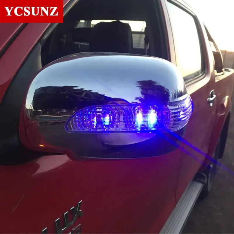 Mirror Cover With LED Light For Toyota Hilux Vigo SR5 2005 2006 2008 2010 2011 2012 2013 2014 Accessories Double Cabin