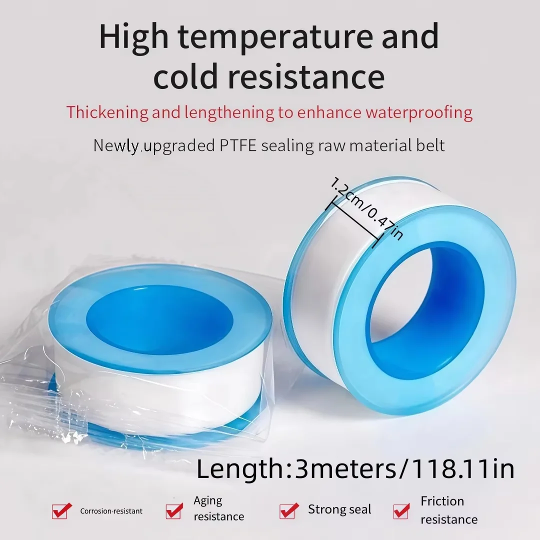 1/3pcs Faucet Sealing Thread Industrial Teflon Tape Plumber Fitting For Water Pipe Gas Pipeline Sealing Tape Sealers