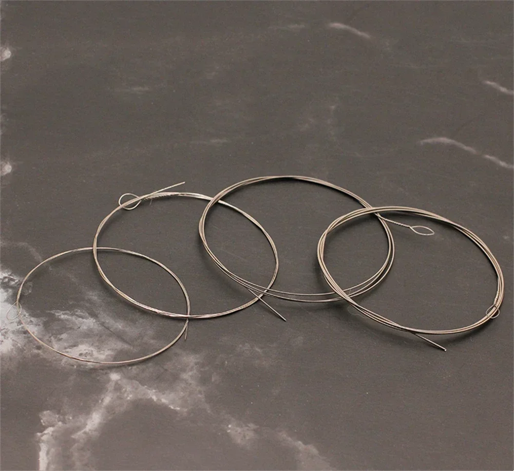 

Replacement Banjo String 4 Pcs 4 Set Coated Copper Alloy Wound Copper Silver Soft Sound Stainless Steel Sweet Sound