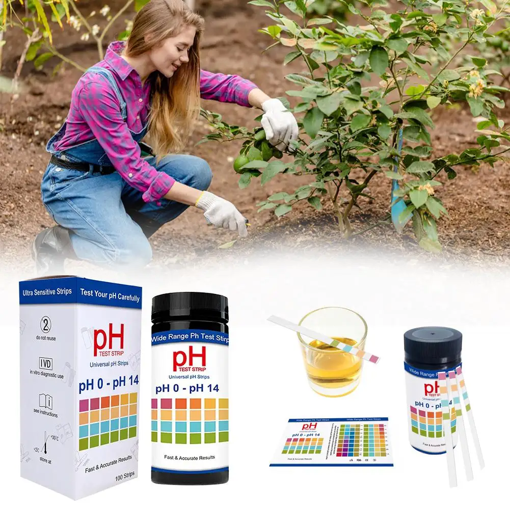 100 Pieces Multipurpose Chlorine PH Test Strips SPA Swimming Pool Water Tester Paper Hardness Tool view 4