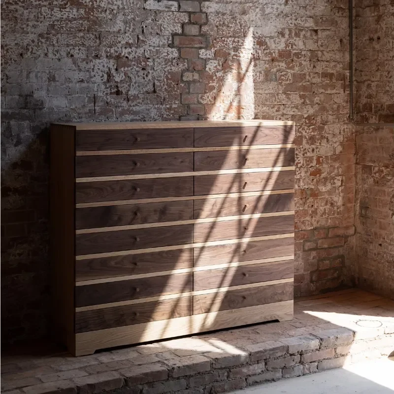 Bespoke Solid Wood Chest of Drawers Custom Multi-Drawer Walnut Oak Storage Cabinet Bedroom Dresser