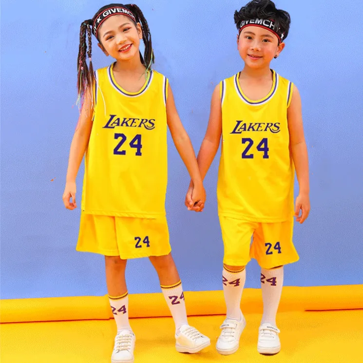 Summer Children’s Basketball Uniform Suit Boys And Girls Jersey Chinese Team Student Sport Wear Set