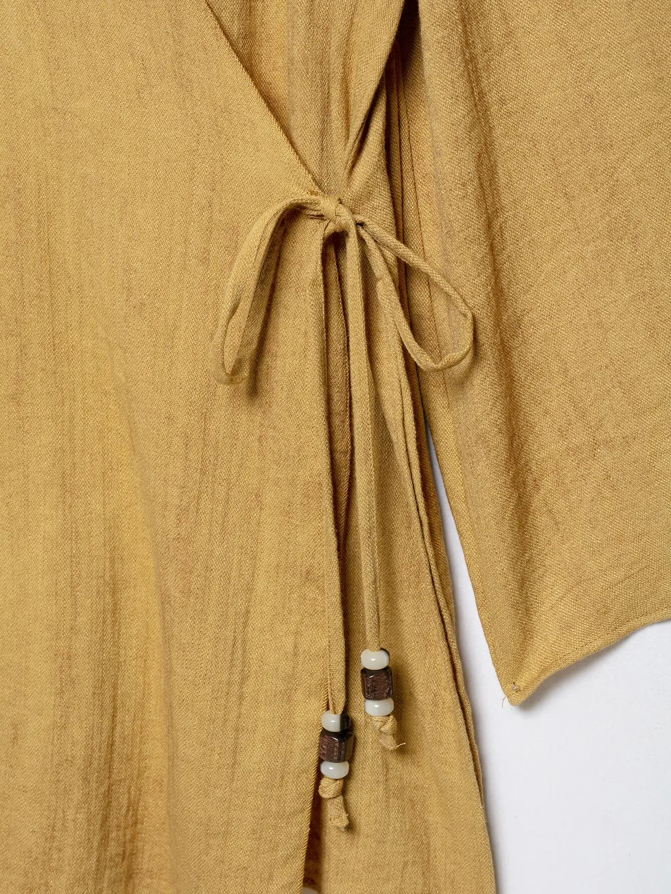 TFMLN Neue Damen V-Ausschnitt Schnürbluse und Weite Hose 2026 Mode 2-teiliges Elegantes Einfarbiges Lockeres Freizeit-Set für Frauen – Detail 7