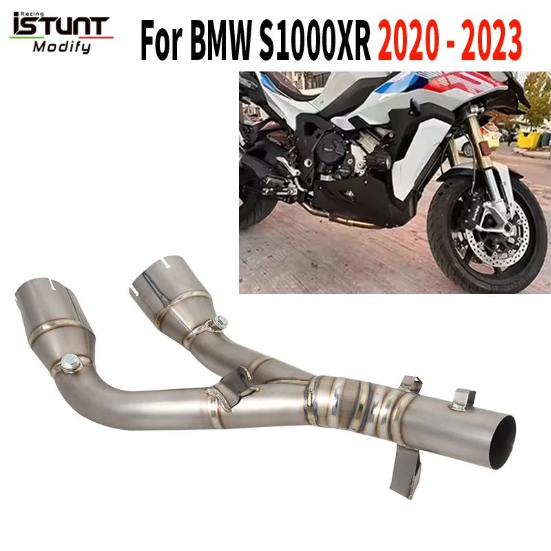 

For BMW S1000XR XR 2020 2021 2022 2023 Motorcycle Exhaust Escape Moto System Middle Link Pipe Connection Original Muffler
