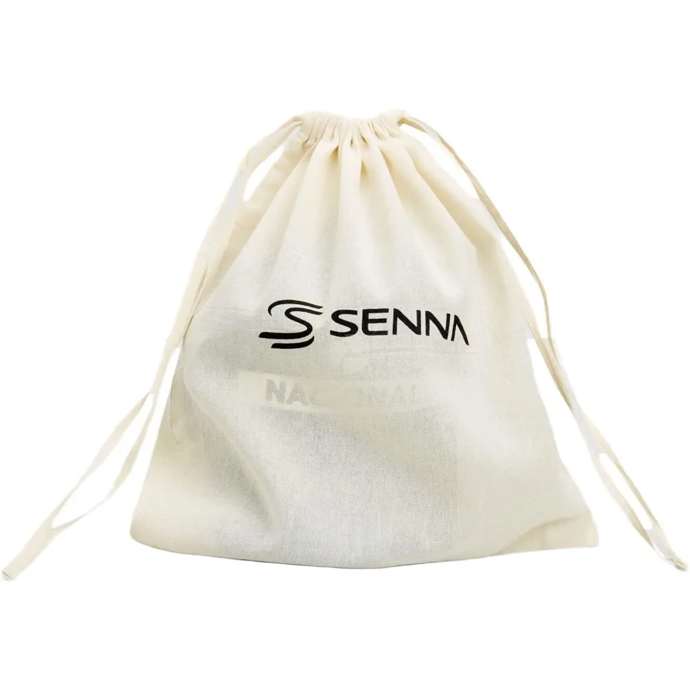 قبعة نسخة طبق الأصل من National Style Senna باللون الأزرق مع حقيبة حمل - مقاس واحد، مثالية لعشاق السباق