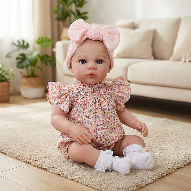18 polegada vinil completo reborn bebê boneca prado real lifelike bebê recém-nascido bonecas mão pintura detalhada com veias visíveis crianças brinquedo