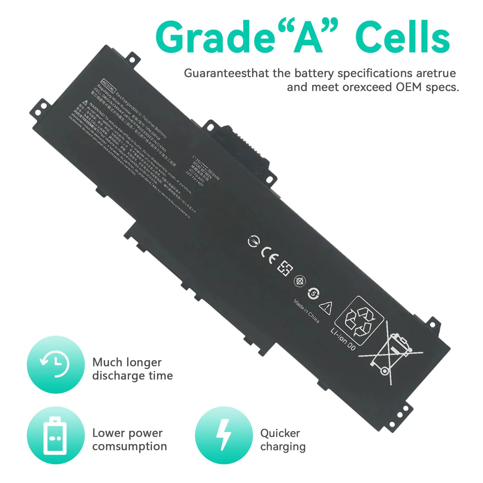 AE03XL Laptop Battery Replacement for HP 240 245 246 250 255 256 G10 14-EM 14-EP 15-FC Series High Capacity TPN-I142 15-fc0258AU