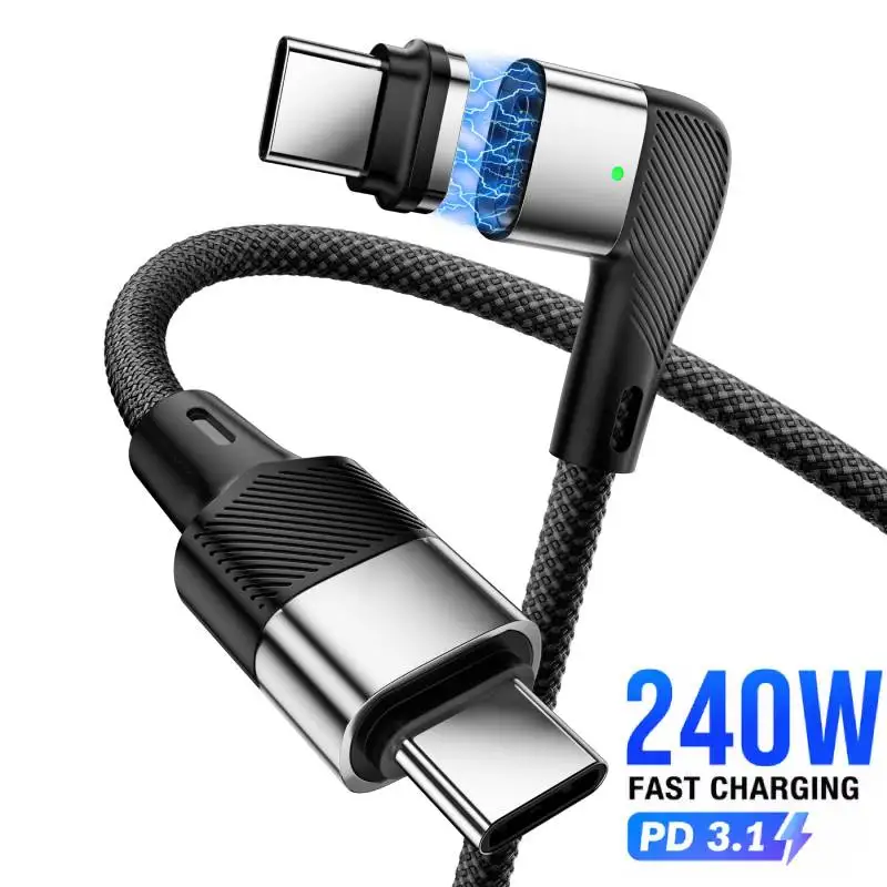 1.2M 240W PD 3.1 USB C To Type C Magnetic Data Cord Fast Charger USB C Cable Embedded Interface For iPhone 17 16 Huawei Samsung