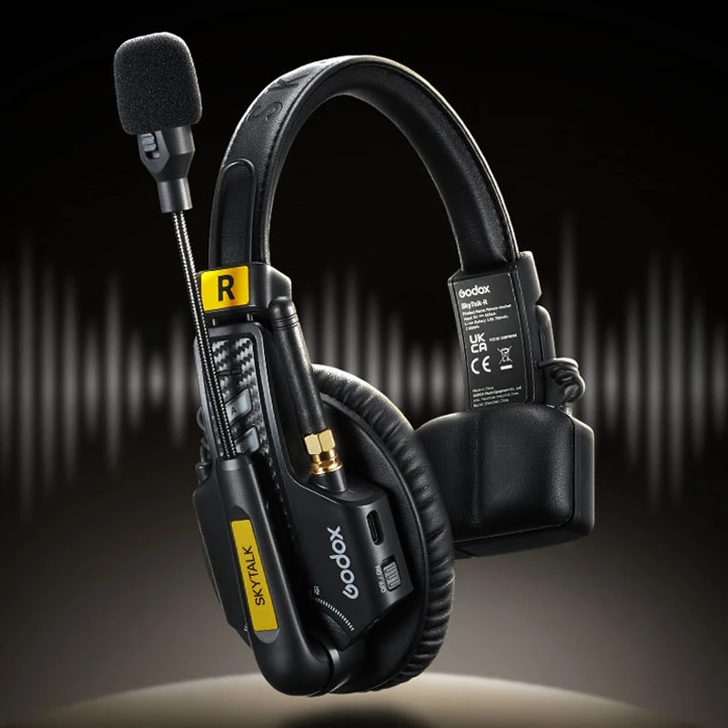 Godox SkyTalk 1.9GHz Full-Duplex Wireless Intercom Headset System 350m Communication Transmission Distance
