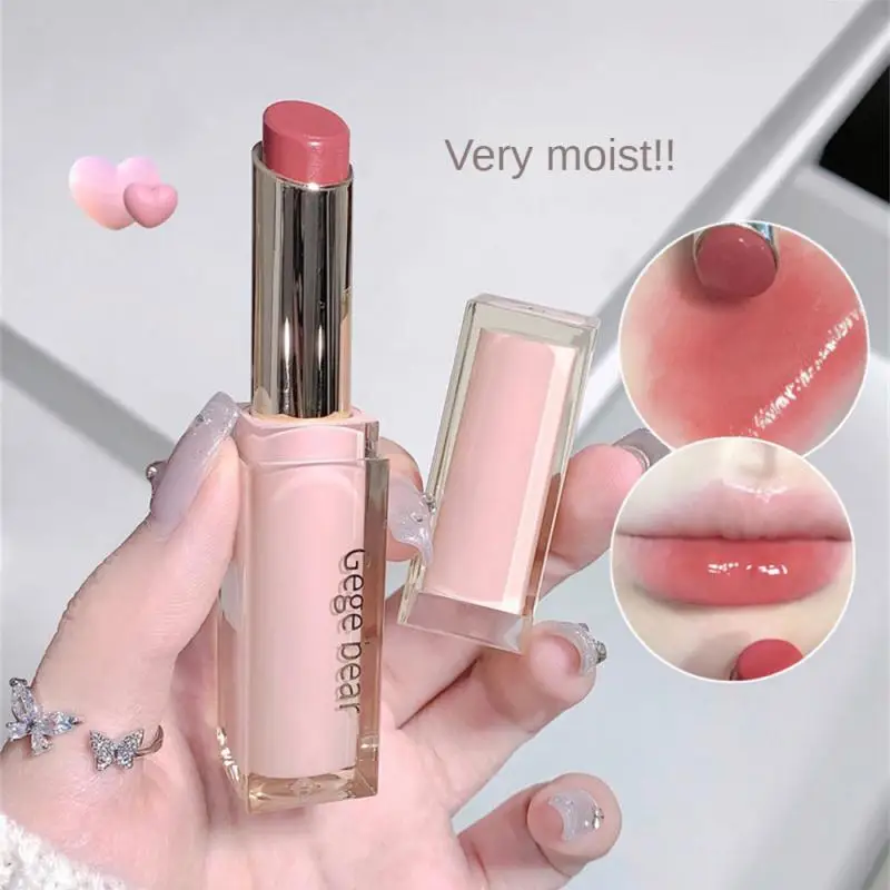 New Jelly Mirror Solid Lip Gloss Water Light Moisturizing Lipstick Glass Tea Red Brown Lip Glaze Tint Makeup Cosmetics 6 Colors