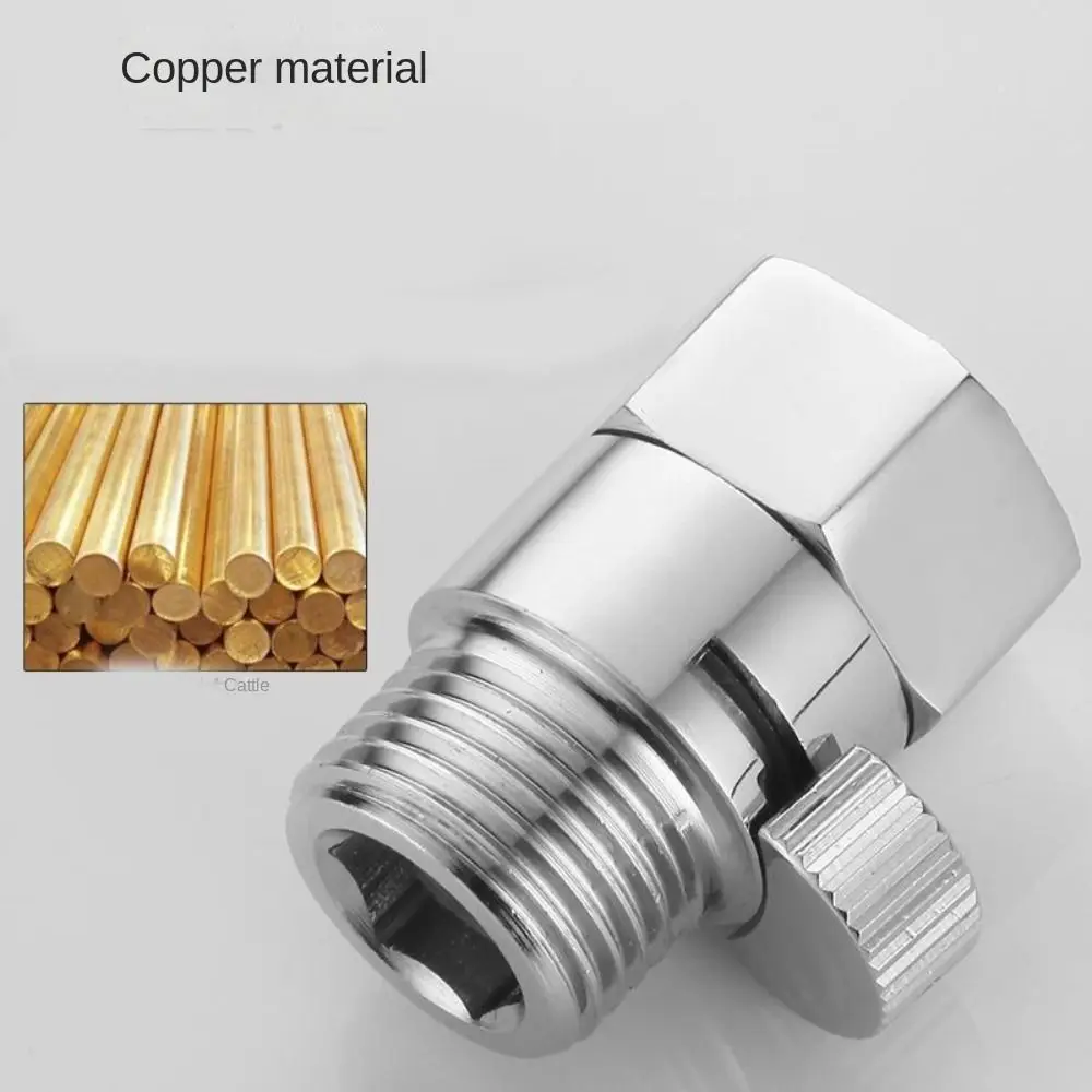 Multi-purpose Copper Shower Shut Off Valve Silver Water Saving Flow Quick Control Hand Solid Stopper Shower Head Valves Bathroom