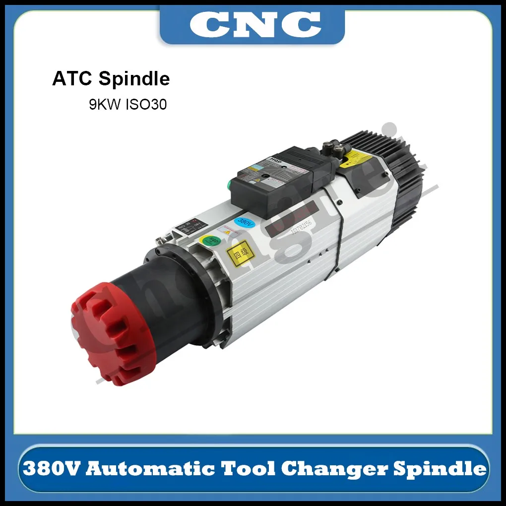 

CNC 9KW ATC Automatic Tool Change Spindle ISO30 220V 380V HQD Air-Cooled, Used For CNC Milling Machine Woodworking Engraving