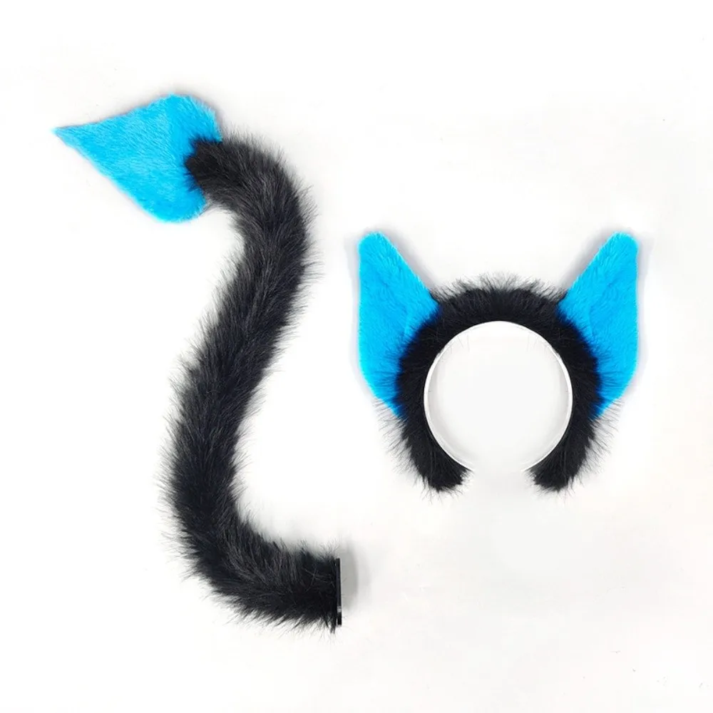 Fashion Bentable Halloween Costume Cosplay Props Furry 3D Cat Ears DIY with Belt Devil's Sweetheart Tail All Saints' Day