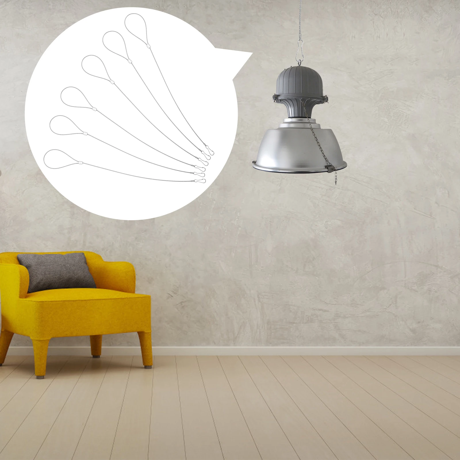 

6pcs Stainless Steel Gate Latch Cable Adjustable Door Pull Cord For Metal Fences Wood Garden Gates Backyard Security