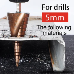 1PCS/3PCS M35 5% Cobalt HSS Step Drill Bits for Stainless Steel Metal Wood, Hex Metal Core Stepped Drill Bit Set 4-12mm/20mm/32m