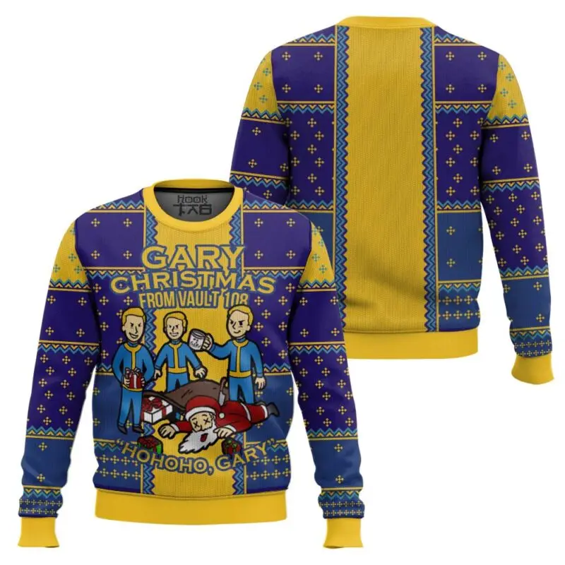 Merry Christmas From Vault-Tec Ugly Christmas Sweater Funny Holiday Party Pullover Plus Size Sweaters for Xmas Gift 2026