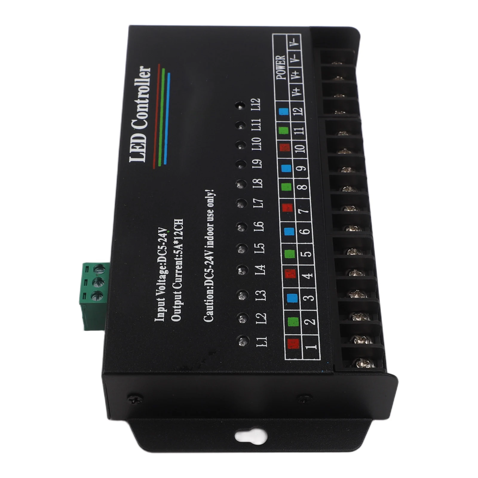 60A 12 Channel Programmable LED Controller Dimmer DC5-24V For RGB And Monochrome Light Strip Module USB DIY For Lighting System