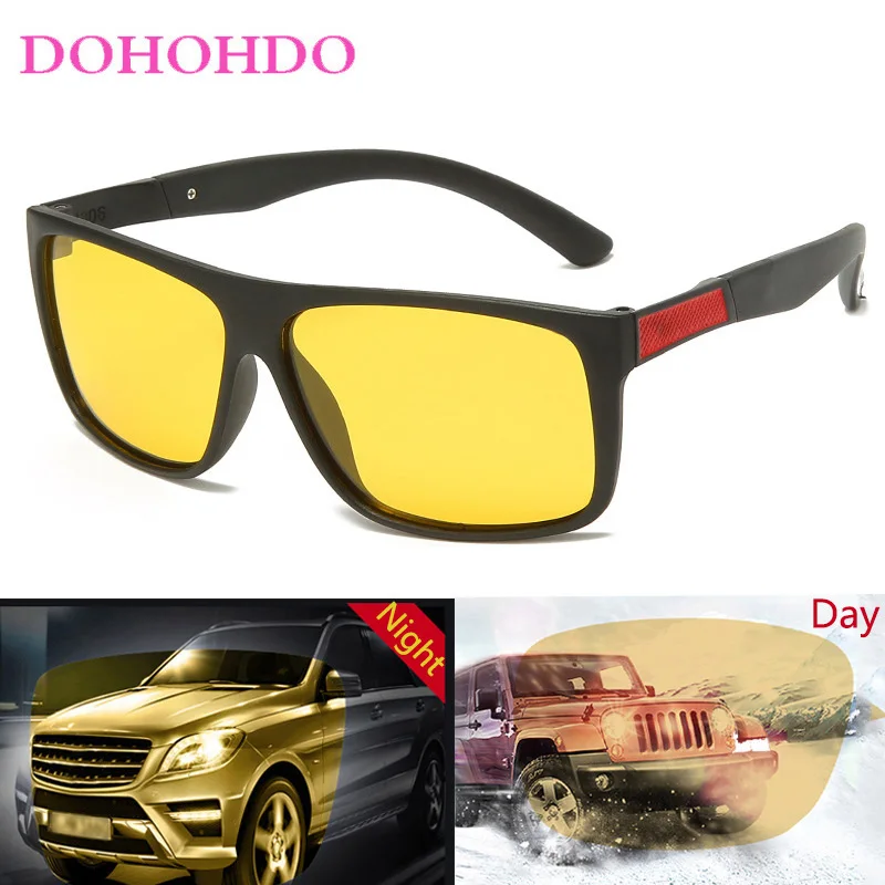 

Classic TR90 Polarized Night Vision Sunglasses Men Women Square Driving Sun Glasses Flexible Mirror Fashion Eyewear Gafas UV400