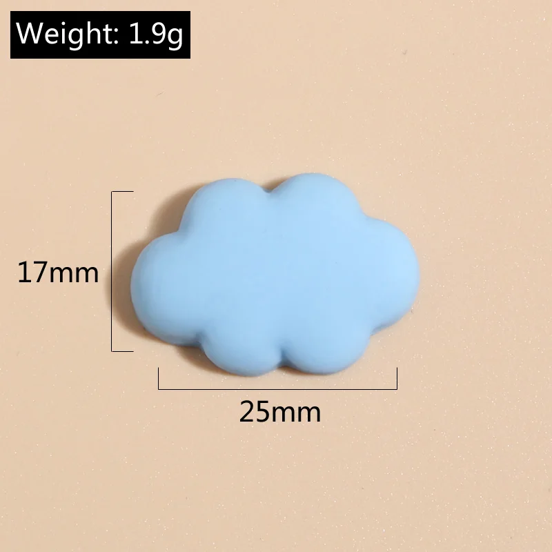 5pcs 4 Colos 25x17mm Cute Cloud Charms Resin Embellishment Pendant Fit Hairpin Scrapbooking DIY Handmade Jewelry Supplies