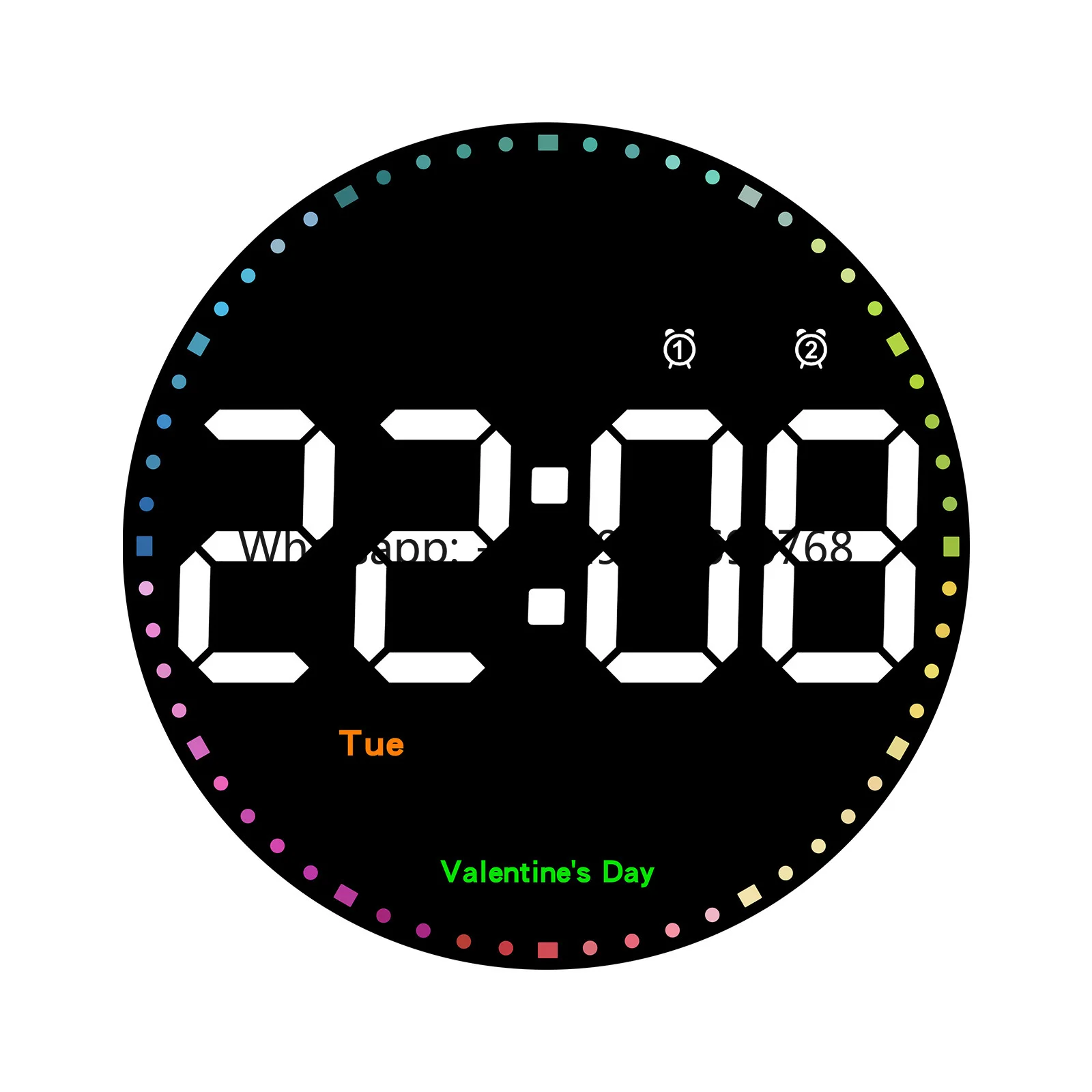 CP162 Home Decoration  Calendar for Living Room LED Gym Decor Large Round Wall s