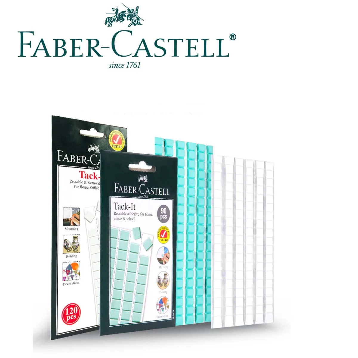 Faber Castell-Adhesivo de pared de arcilla sin clavos de doble cara, Adhesivo de pared para fotos, póster sin huellas, cinta adhesiva de dos lados